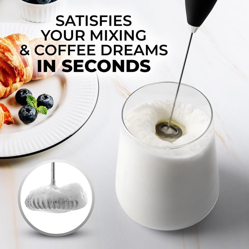 aldorianā¢-Milk Frother Handheld With Stand(Various collection colors)