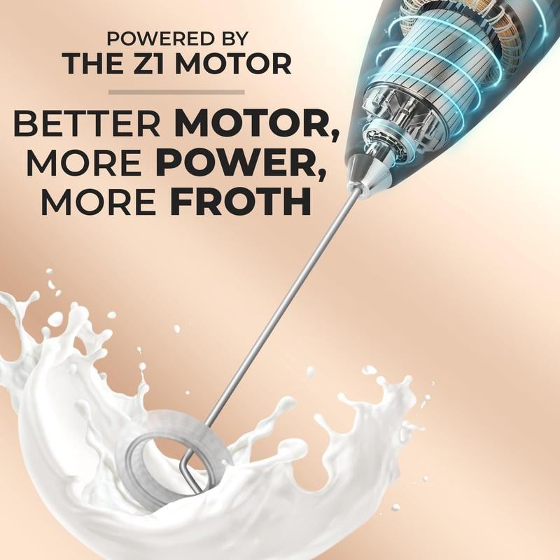 aldorianā¢-Milk Frother Handheld With Stand(Various collection colors)