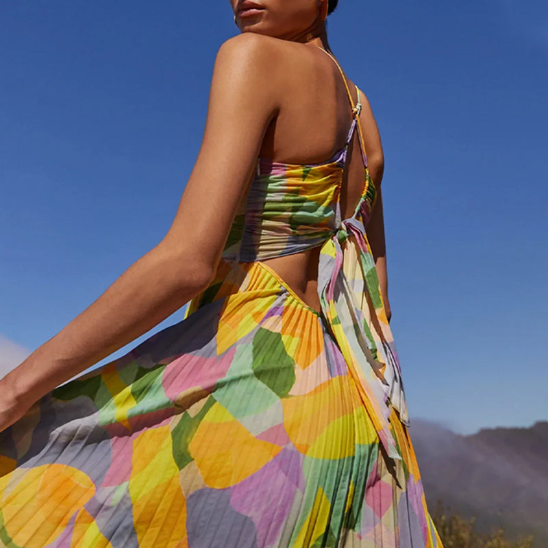 aldorian™-Casual Pleated Print Dress
