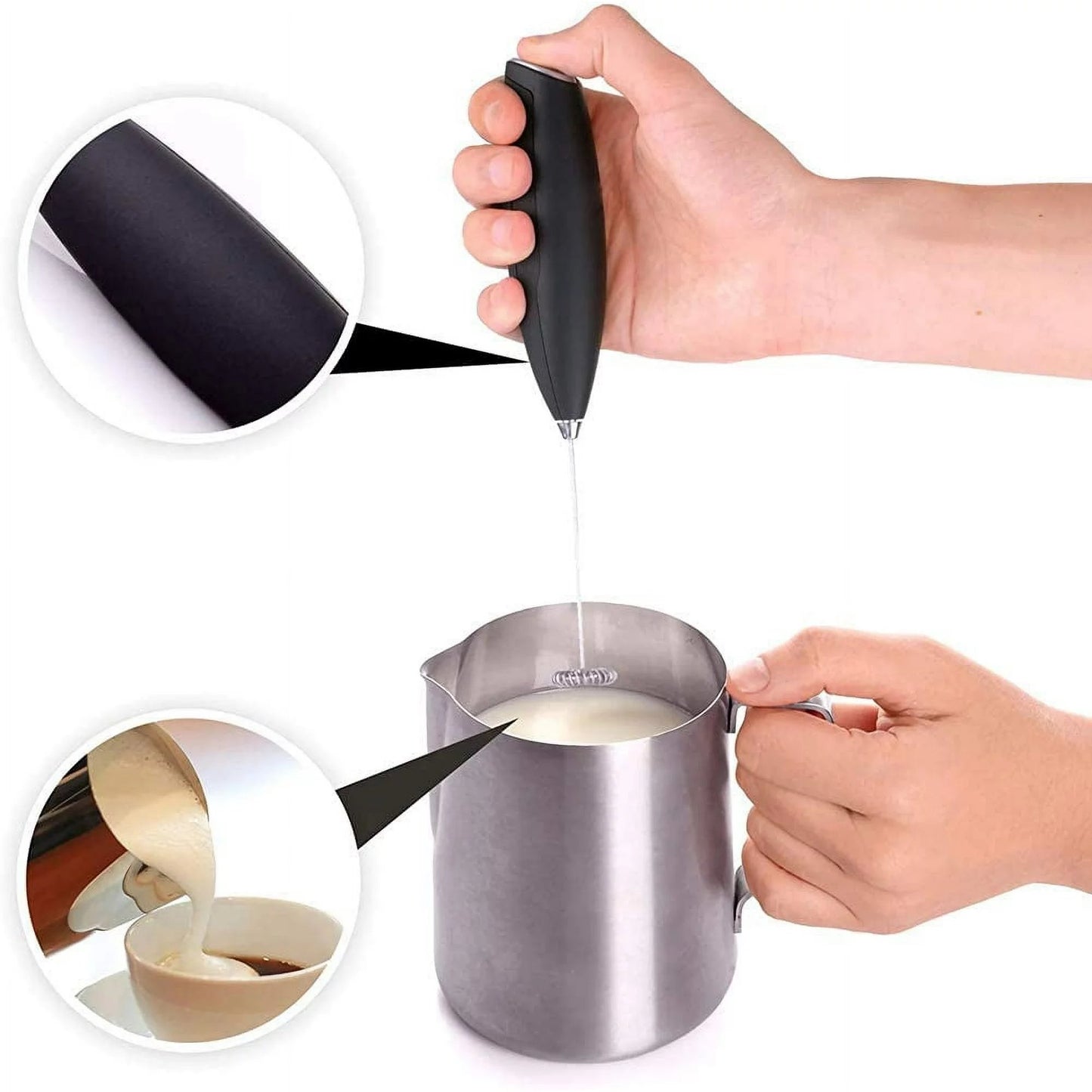 aldorianā¢-Milk Frother Handheld With Stand(Various collection colors)