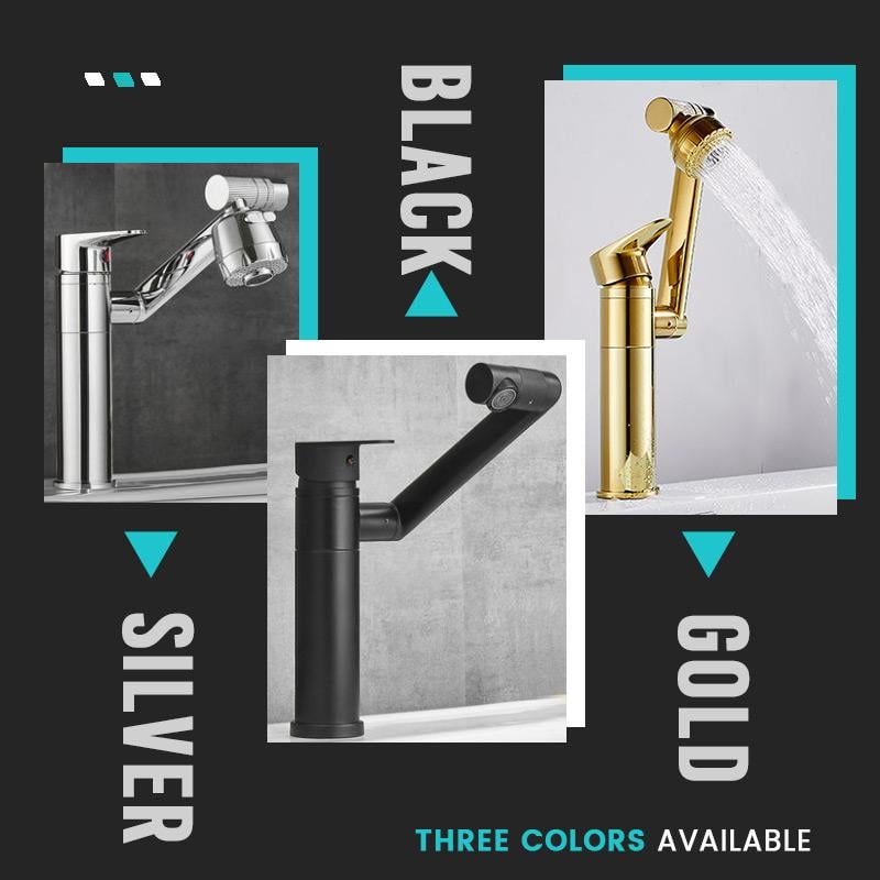 aldorian™-Single Hole Hot And Cold Water Faucet Universal Swivel Basin Faucet(Free 60cm water pipe)