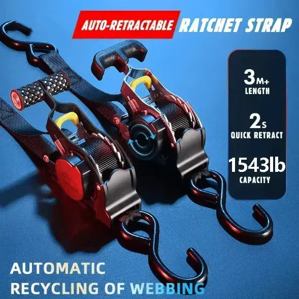 aldorian™-🔥Hot Sale 49%OFF🔥 Retractable Auto Ratchet Strap