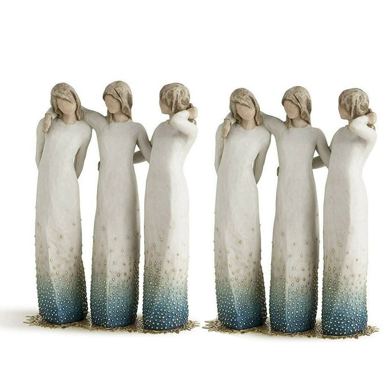 aldorian™-Bookends perspective modelBlues music decor- By My Side, Sculpted Hand-Painted Figure