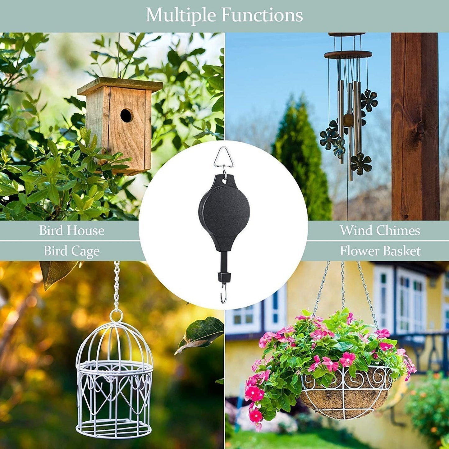 aldorian™-Plant Pulley Set For Garden Baskets Pots, Birds Feeder