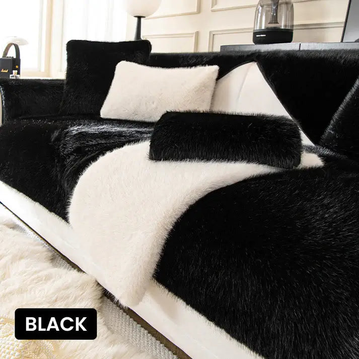 🔥Luxury artificial mink hair sofa cushion