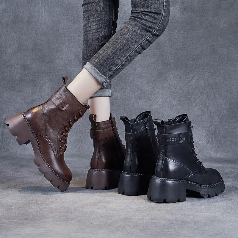 aldorian™-Women's orthopedic comfortable leather boots - Ideal gift