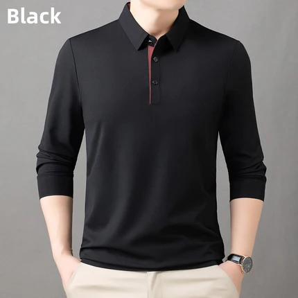 aldorian™-✨New Arrival✨Men's Business Casual Lapel Long Sleeve T-Shirt