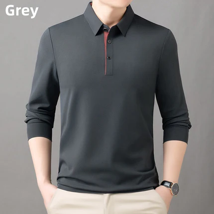 aldorian™-✨New Arrival✨Men's Business Casual Lapel Long Sleeve T-Shirt