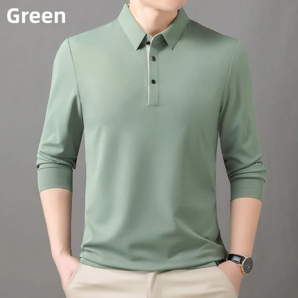 aldorian™-✨New Arrival✨Men's Business Casual Lapel Long Sleeve T-Shirt