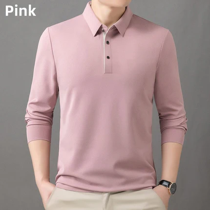 aldorian™-✨New Arrival✨Men's Business Casual Lapel Long Sleeve T-Shirt