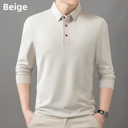aldorian™-✨New Arrival✨Men's Business Casual Lapel Long Sleeve T-Shirt