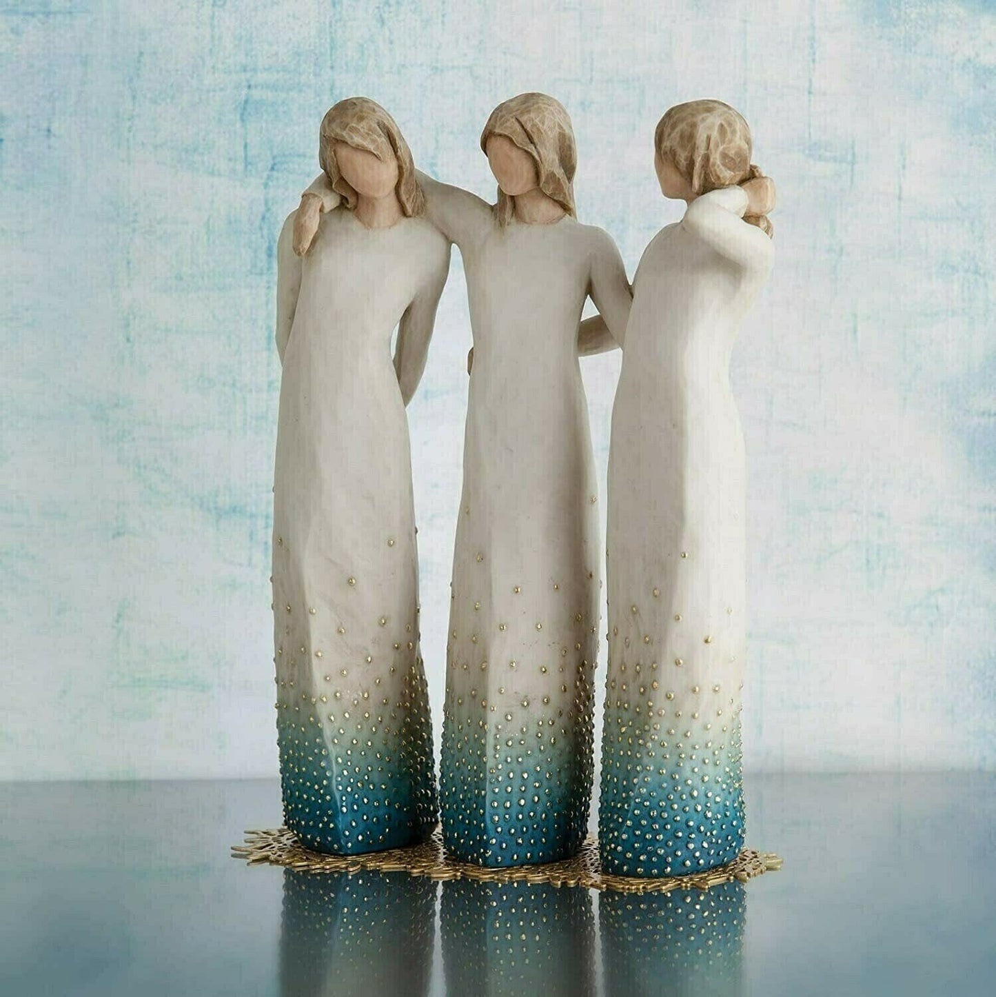 aldorian™-Bookends perspective modelBlues music decor- By My Side, Sculpted Hand-Painted Figure