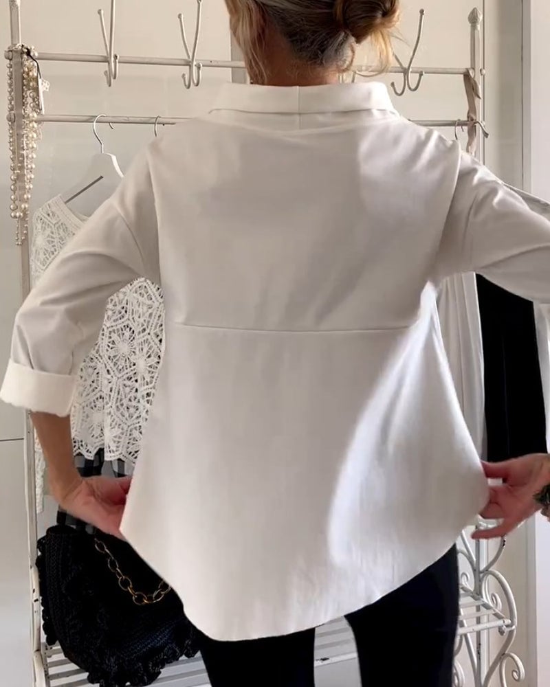 aldorian™-(BUY 2 FREE SHIPPING) Casual Wide Lapel Half Turtleneck Top