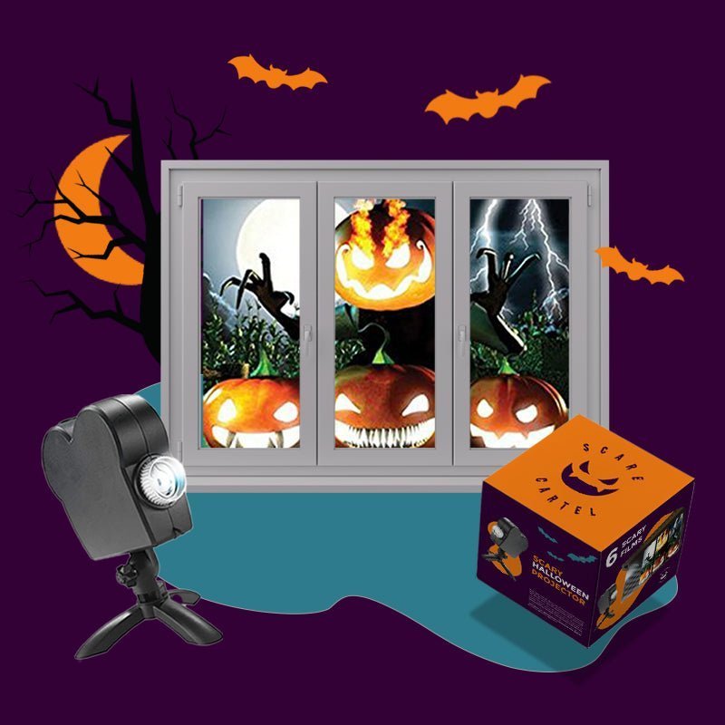 aldorian™-Scary Halloween Projector( Projector + 12 videos + Screen)