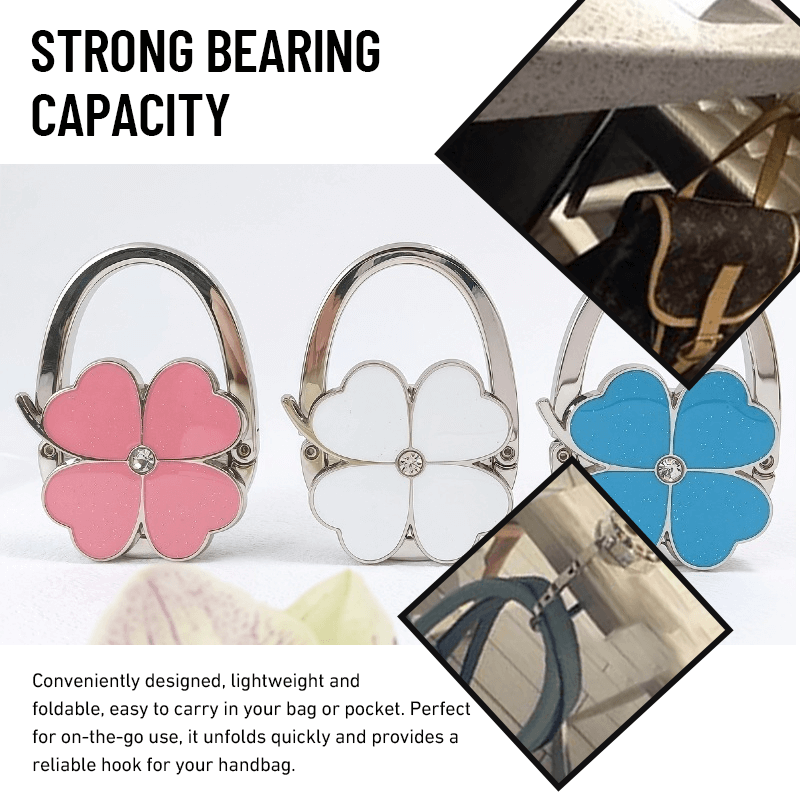 Four Leaf Clover Design Foldable Handbag Hanger