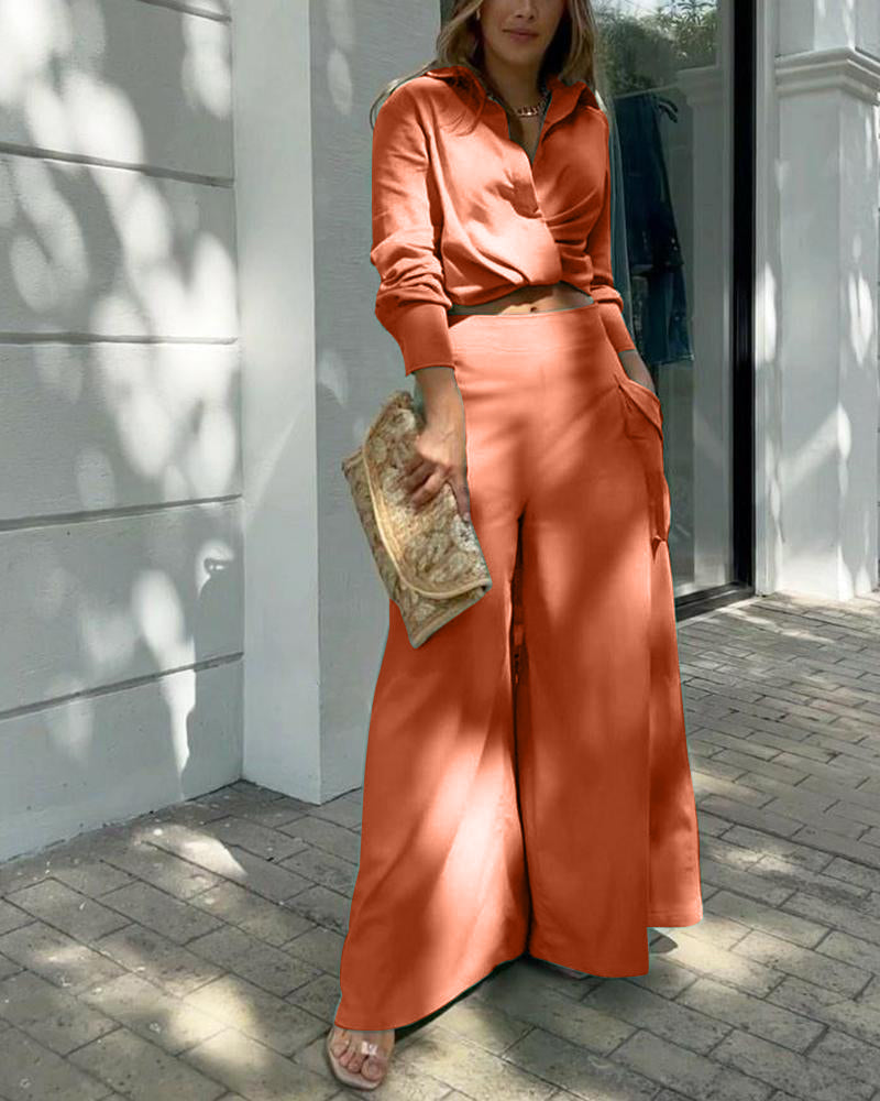 aldorian™-Solid color casual two-piece suit