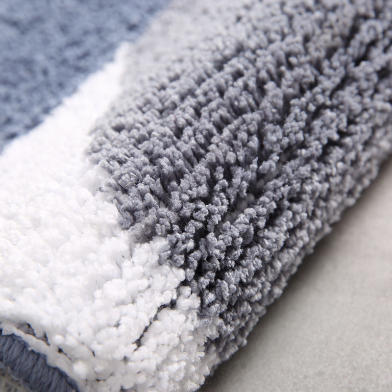 Grey and Green Leaves Rows of Trees Bath Mat