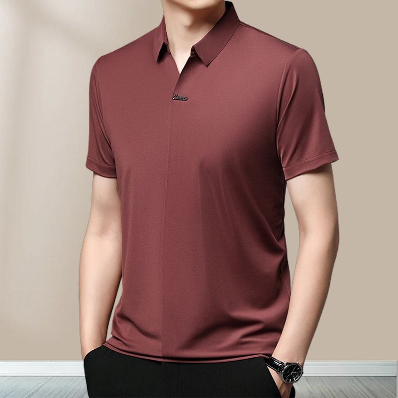 🎁Men’s Casual Lapel Breathable Wrinkle-free T-shirt