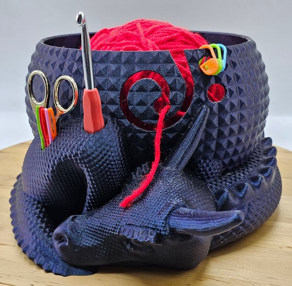 aldorian™-Large Fantasy Dragon and Egg Fantasy Bowl Knitting or Crochet Bowl- Buy two and get free shipping