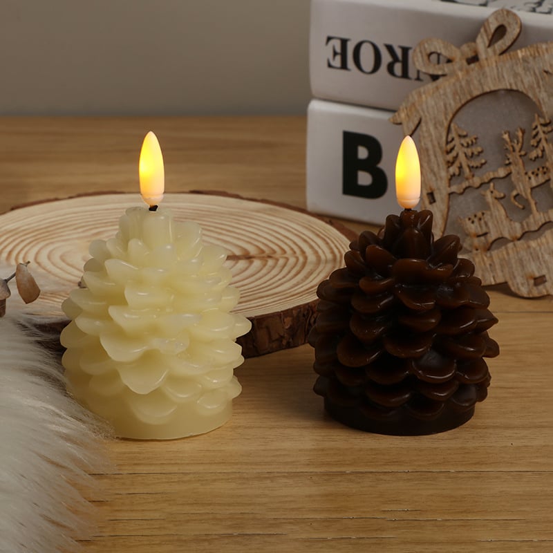 aldorian™-🔥Flameless Pinecone Candles Battery Operated