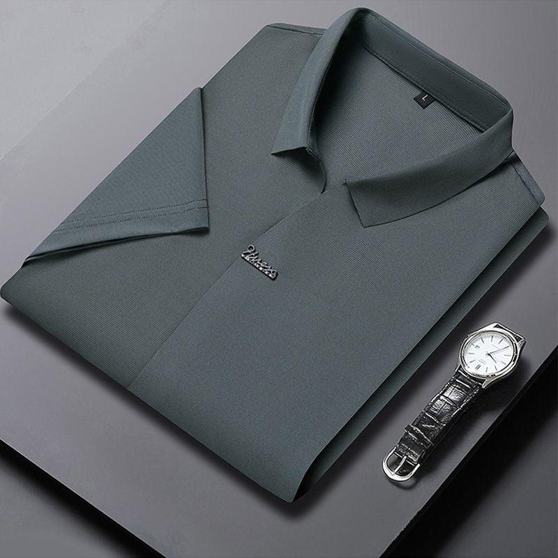 🎁Men’s Casual Lapel Breathable Wrinkle-free T-shirt