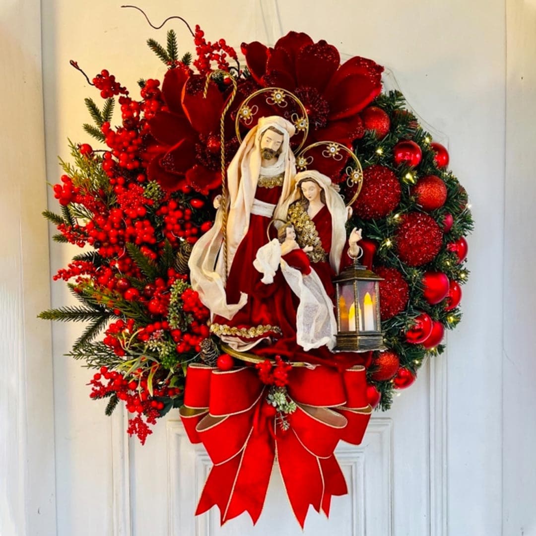 aldorian™-Sacred Christmas Wreath with Lights