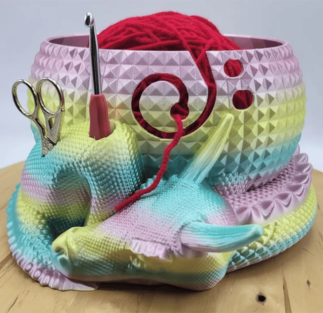 aldorian™-Large Fantasy Dragon and Egg Fantasy Bowl Knitting or Crochet Bowl- Buy two and get free shipping