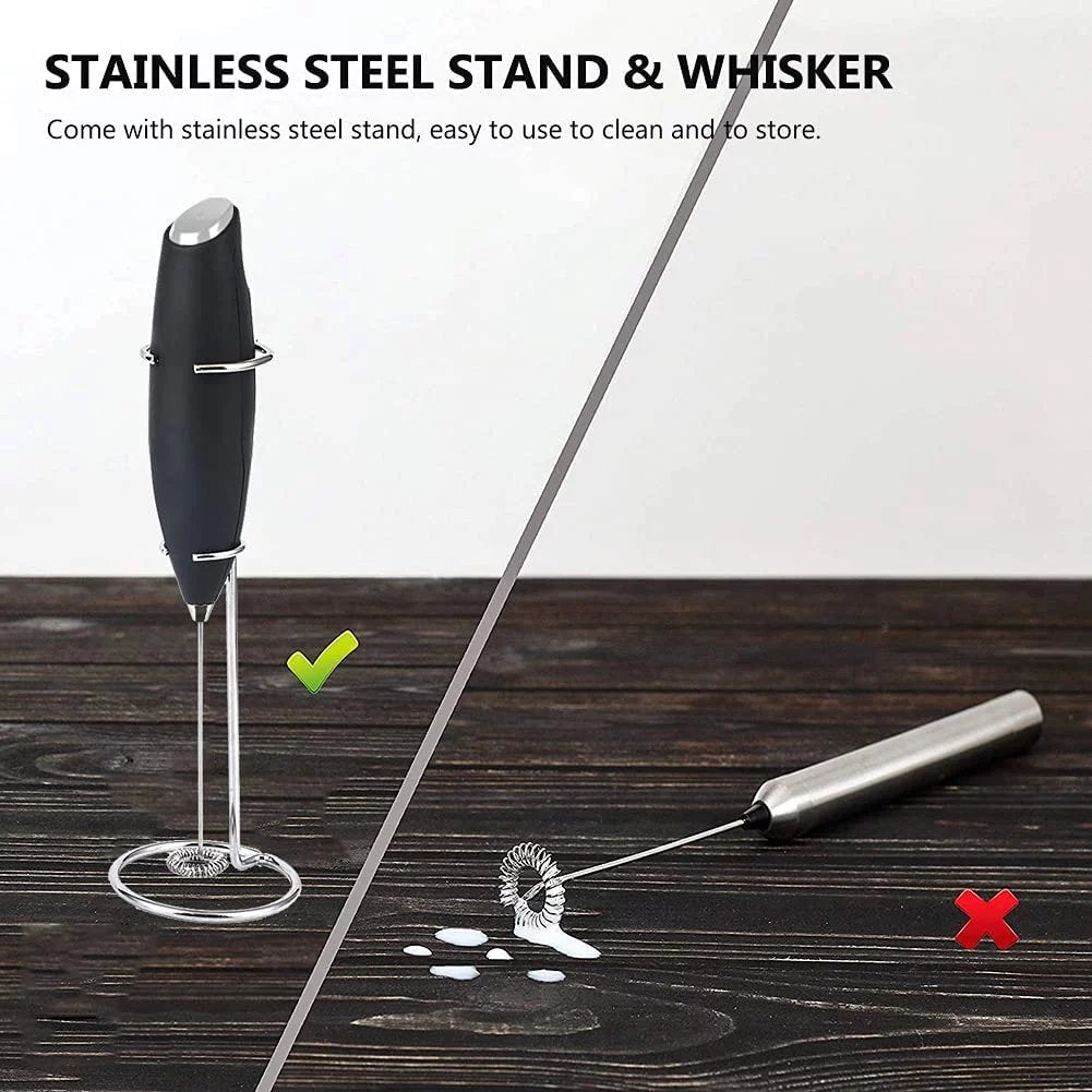 aldorianā¢-Milk Frother Handheld With Stand(Various collection colors)