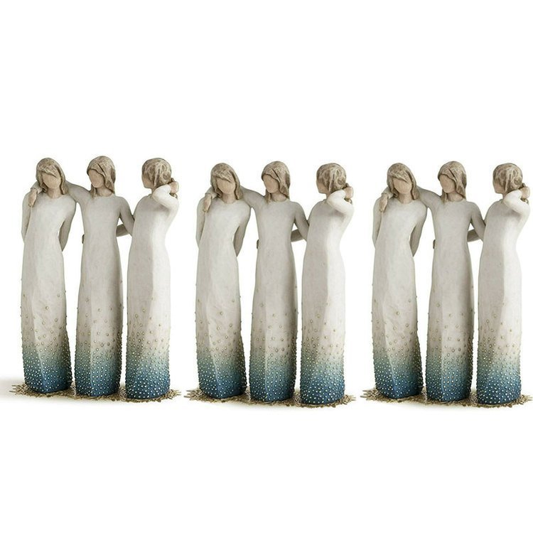 aldorian™-Bookends perspective modelBlues music decor- By My Side, Sculpted Hand-Painted Figure