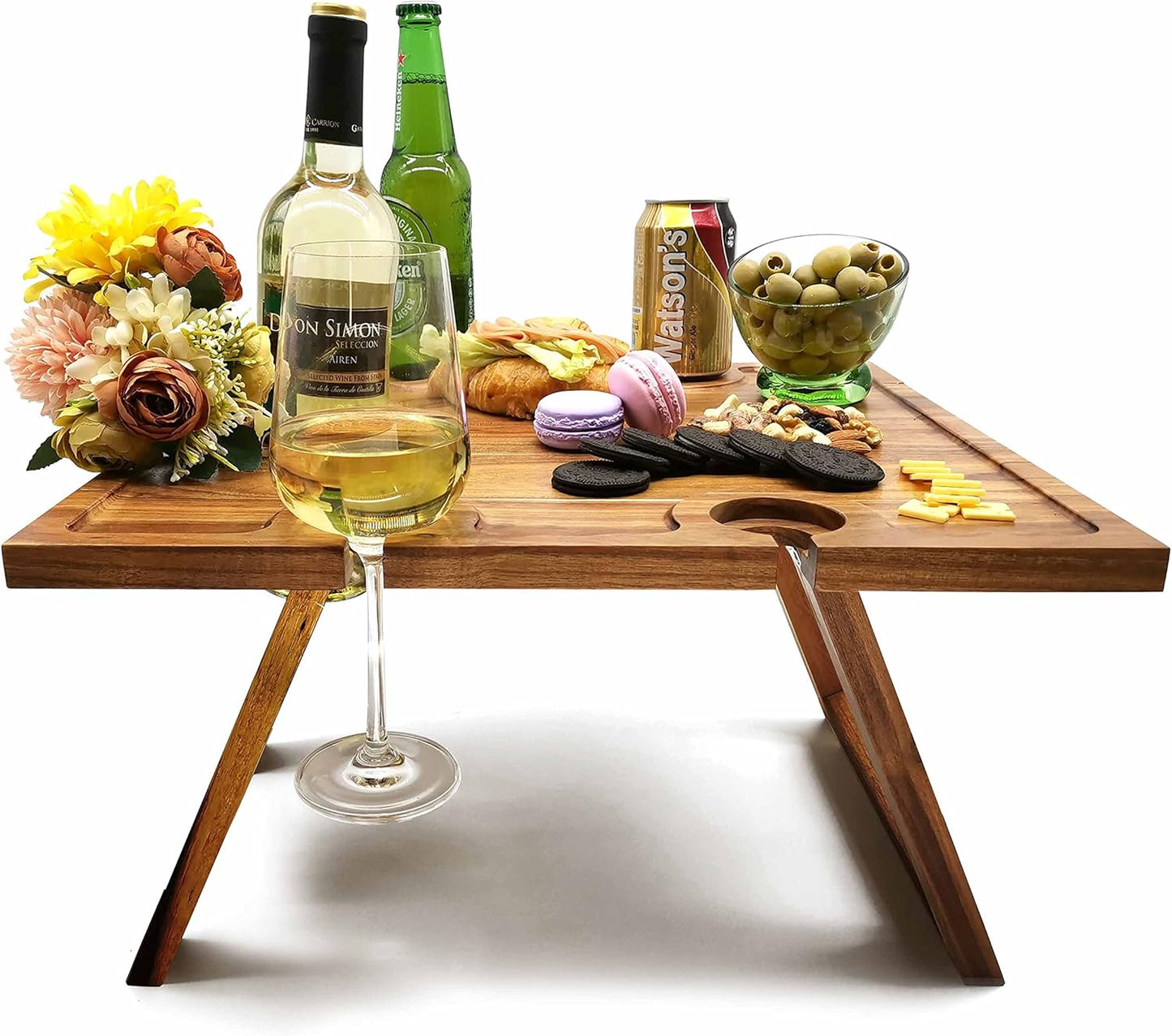 aldorian™-Deluxe Portable Picnic Wine Table