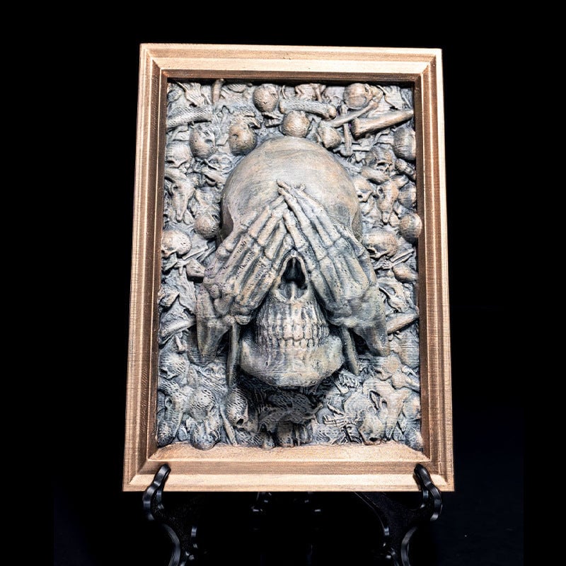 aldorian™-Three Wise Skulls Picture Frame Decor