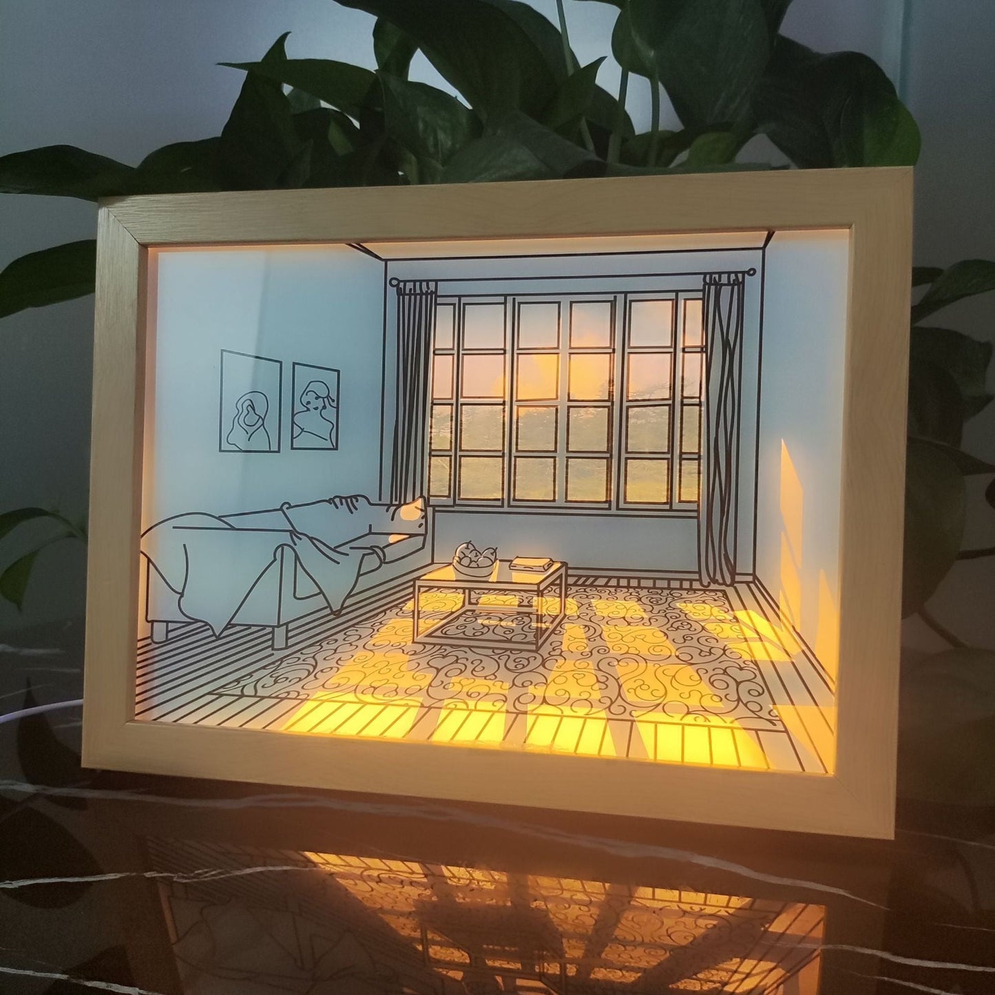 aldorian™-Light Painting Decorative Piece with Adjustable Lighting Inspired