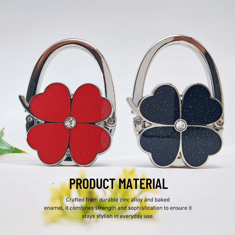 Four Leaf Clover Design Foldable Handbag Hanger