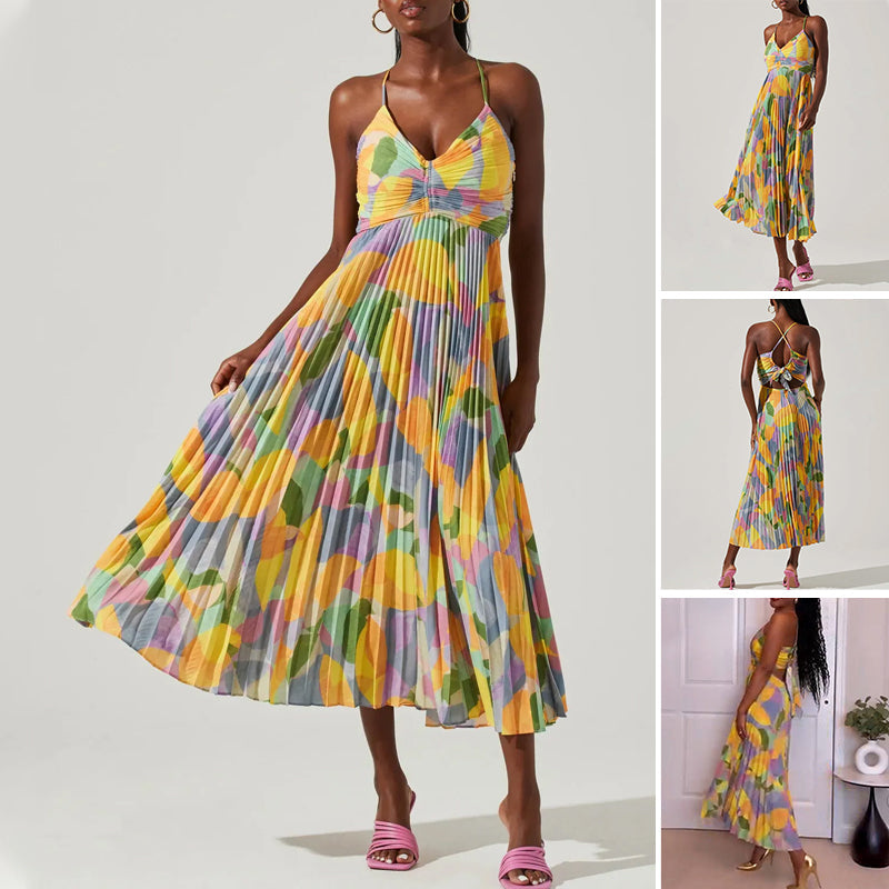 aldorian™-Casual Pleated Print Dress