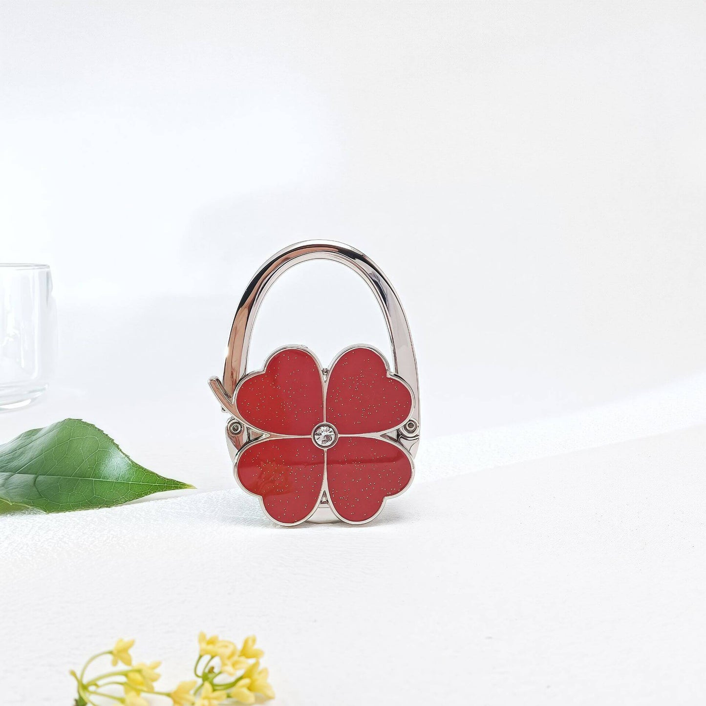 Four Leaf Clover Design Foldable Handbag Hanger