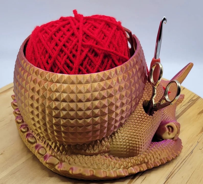 aldorian™-Large Fantasy Dragon and Egg Fantasy Bowl Knitting or Crochet Bowl- Buy two and get free shipping