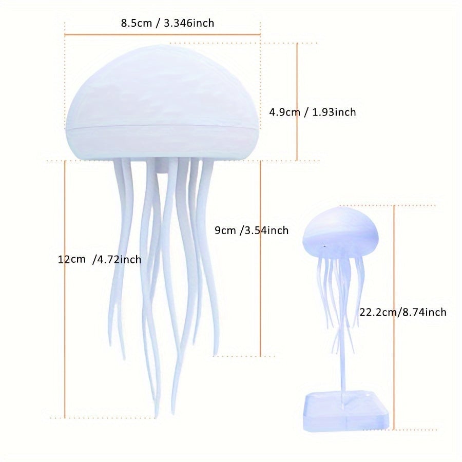 LED Jellyfish Lamp – Color-Changing RGB Voice-Activated Night Light