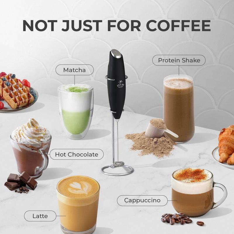aldorianā¢-Milk Frother Handheld With Stand(Various collection colors)