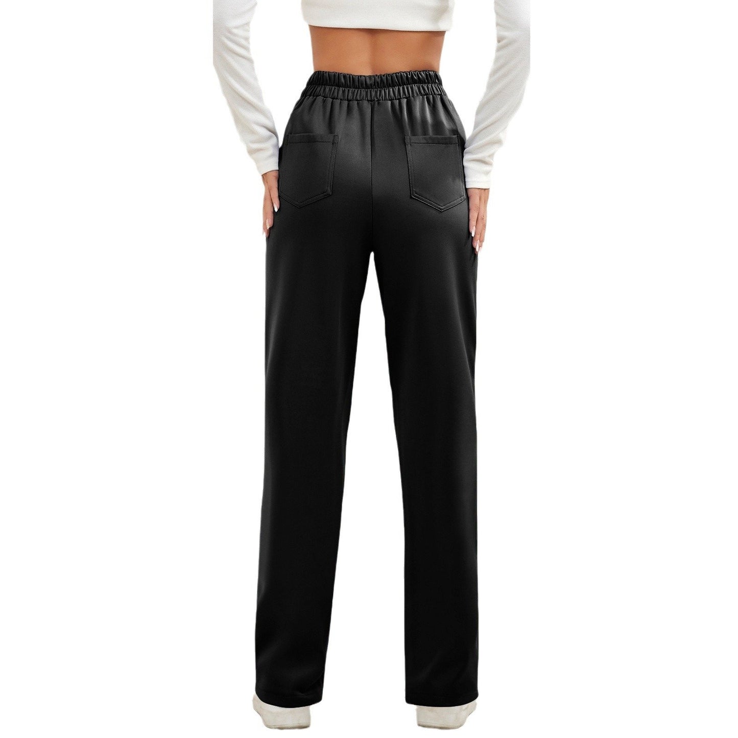 aldorian™-🔥High Waisted Button Multiple Pockets Straight Leg Casual Pants