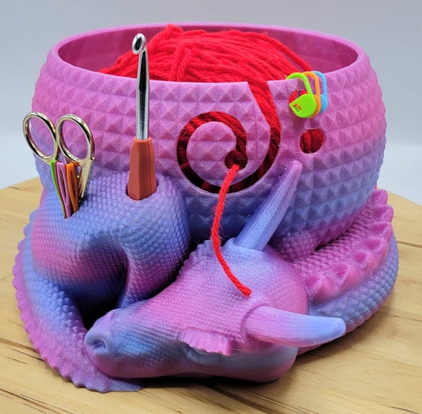 aldorian™-Large Fantasy Dragon and Egg Fantasy Bowl Knitting or Crochet Bowl- Buy two and get free shipping