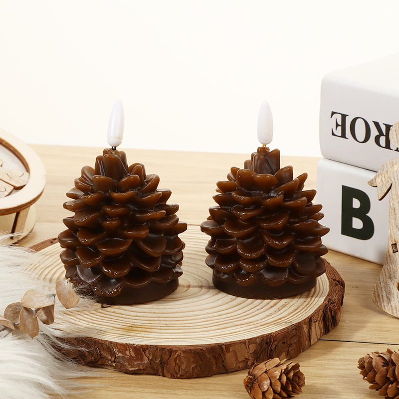aldorian™-🔥Flameless Pinecone Candles Battery Operated