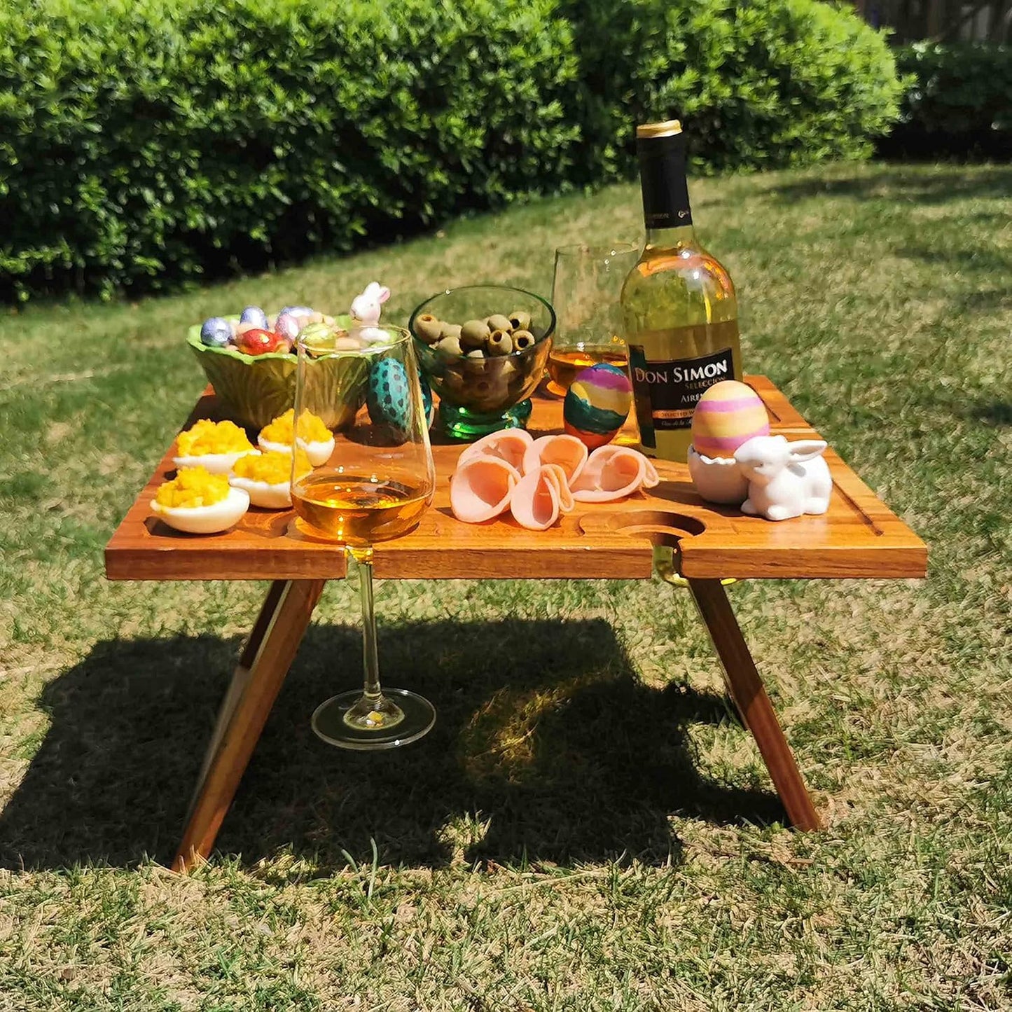 aldorian™-Deluxe Portable Picnic Wine Table