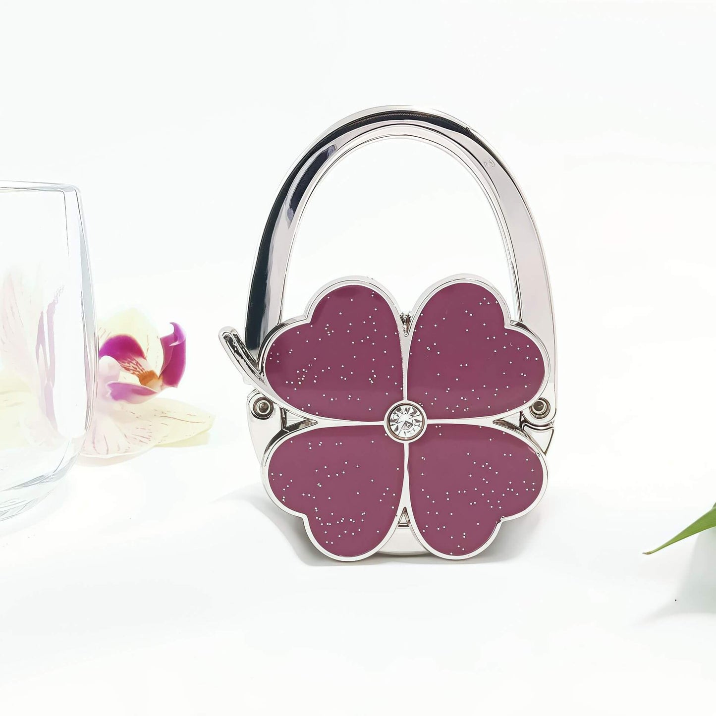 Four Leaf Clover Design Foldable Handbag Hanger