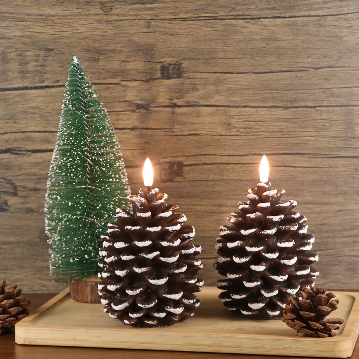 aldorian™-🔥Flameless Pinecone Candles Battery Operated