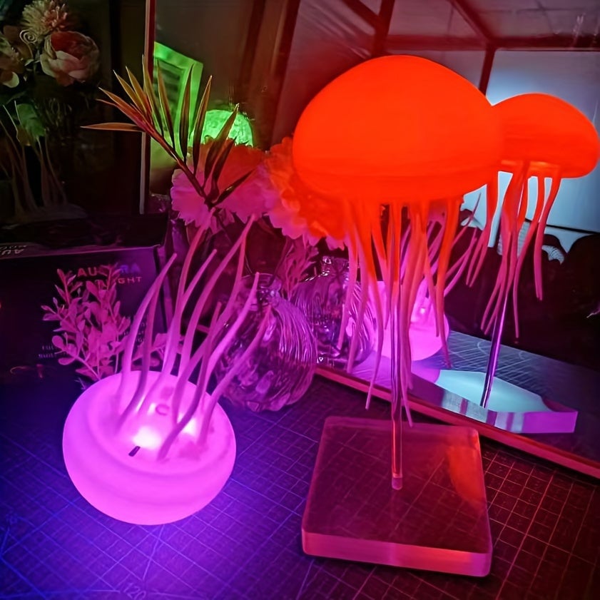 LED Jellyfish Lamp – Color-Changing RGB Voice-Activated Night Light