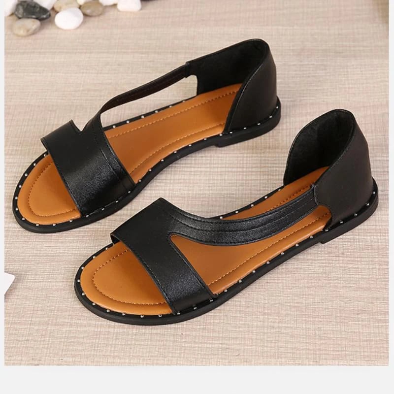 aldorian™-(Big Sale💥)Fish-mouth Rivet Open Toe Flat Sandals