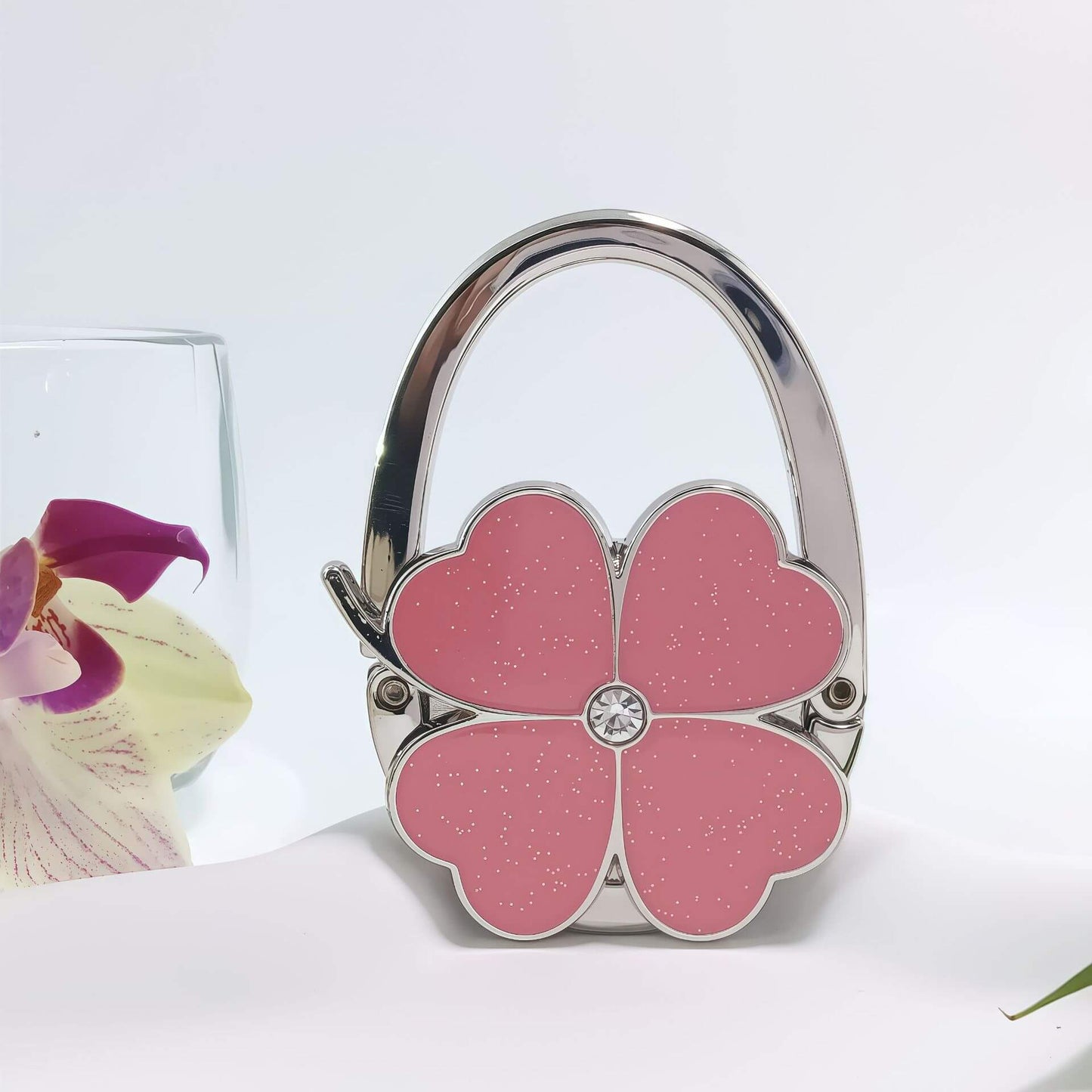 Four Leaf Clover Design Foldable Handbag Hanger
