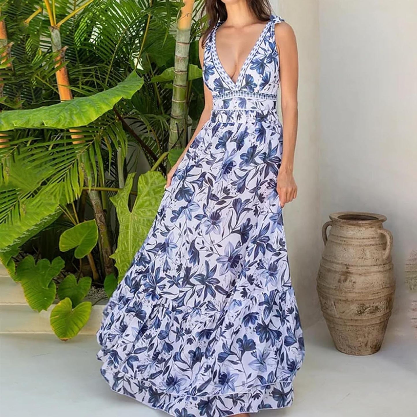 aldorian™-Women's Adjustable Shoulder Floral Print One Piece Swimsuit with Skirt/Sarong (Buy 2 Free Shipping)