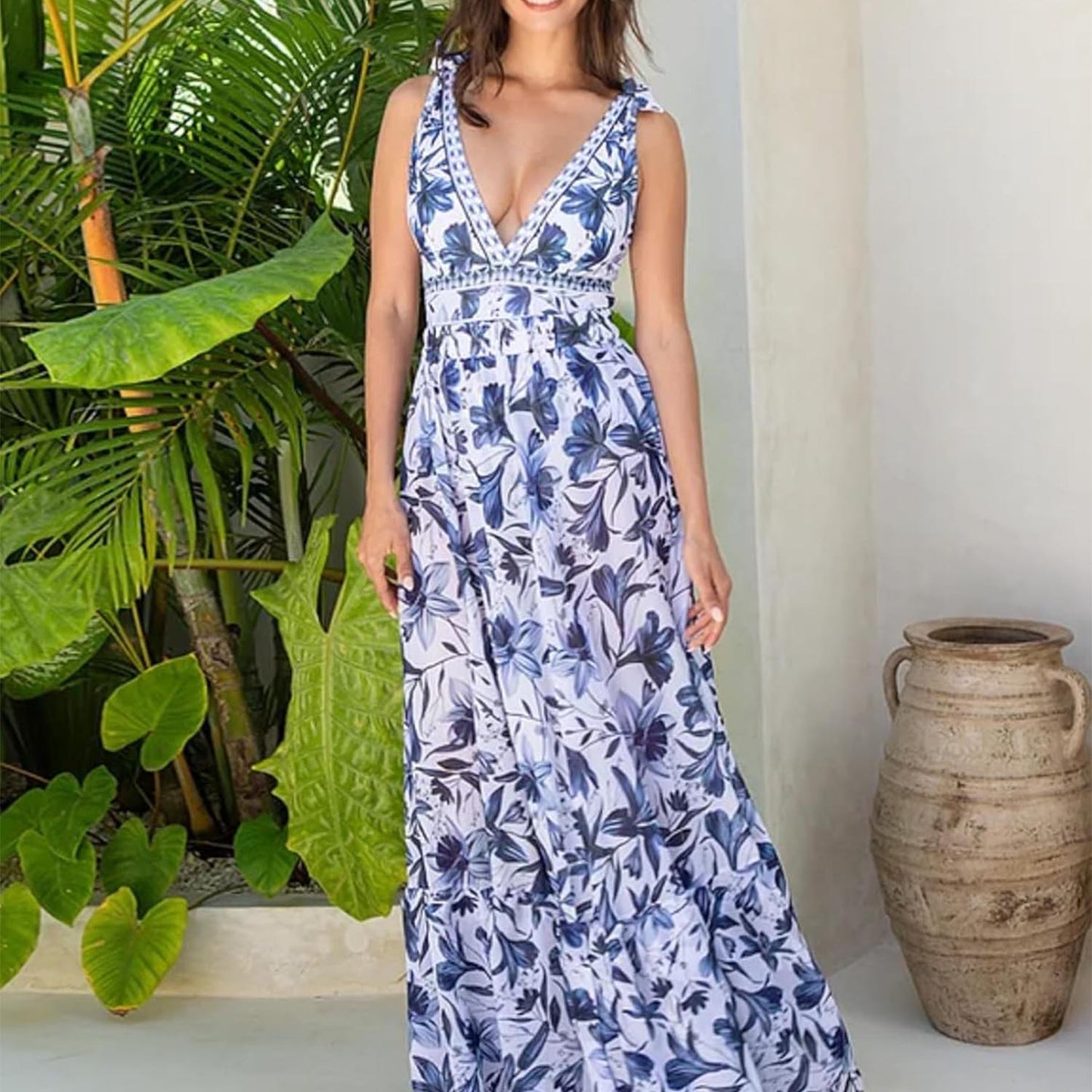 aldorian™-Women's Adjustable Shoulder Floral Print One Piece Swimsuit with Skirt/Sarong (Buy 2 Free Shipping)