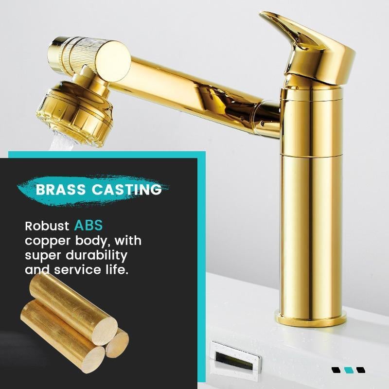 aldorian™-Single Hole Hot And Cold Water Faucet Universal Swivel Basin Faucet(Free 60cm water pipe)